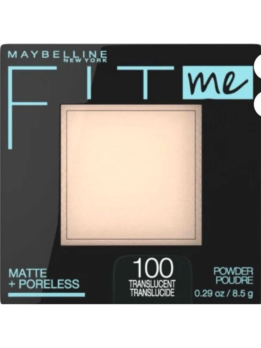 NEW Maybelline Fit Me Matte +Poreless Pressed Face Powder Makeup,100 Translucen